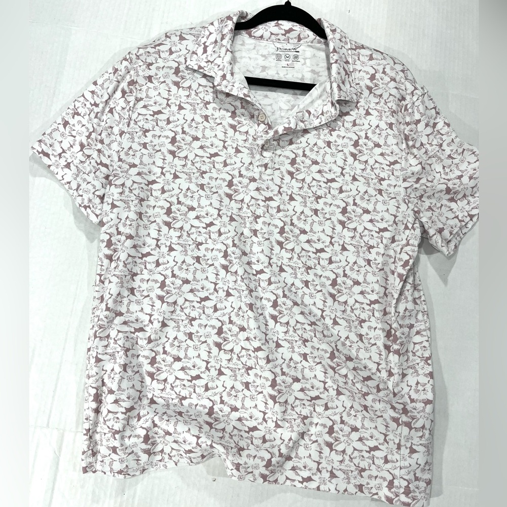 J.CREW MENS FLORAL JERSEY KNIT PERFORMANCE POLO
